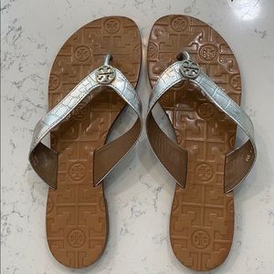 Tory Burch Leather Flip Flop Sandals
